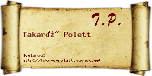 Takaró Polett névjegykártya